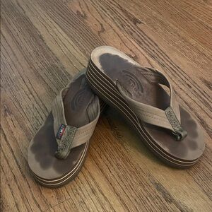 Rainbow Sandals Women's Six Layer Classic Wedge Sandal 1" Strap-size 6